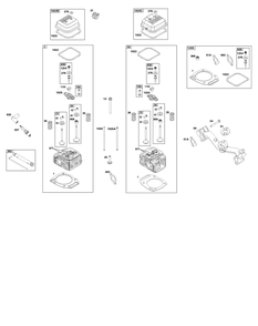Cylinder Head Group Diagram and Parts List for 356447-0036-B5 200000 - 399999 Briggs and Stratton Engine